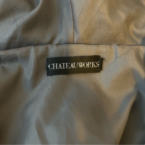 Faux fur green longline hooded oversized coat size L fall winter party holiday - Picture 6 of 9